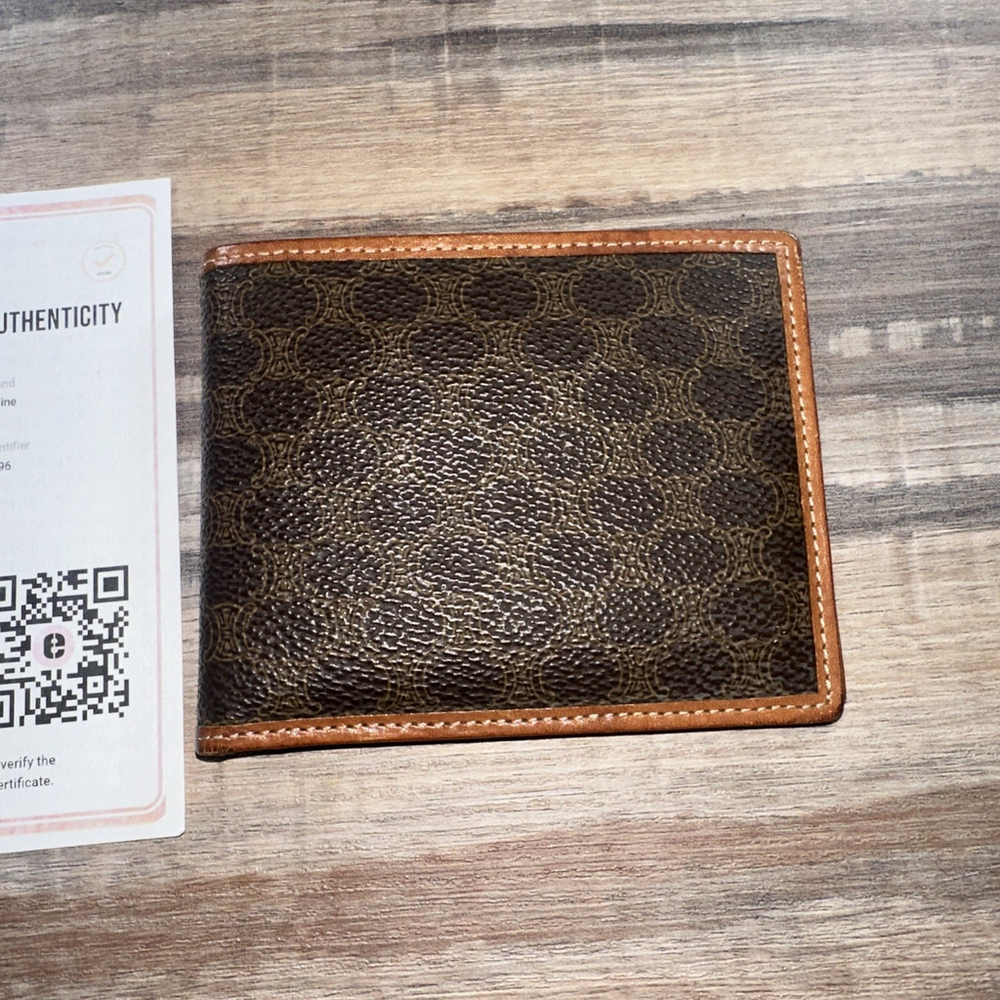 Celine Men's Bifold Macadam Wallet Excellent Snap Condition Authentic With COA